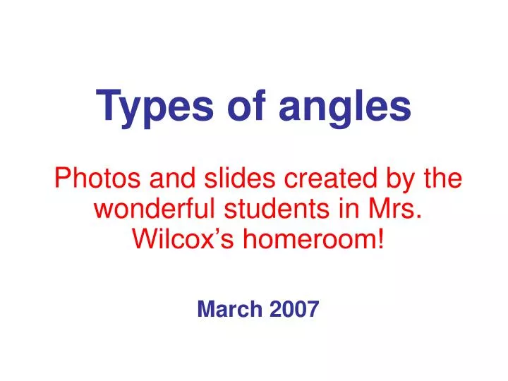 types of angles