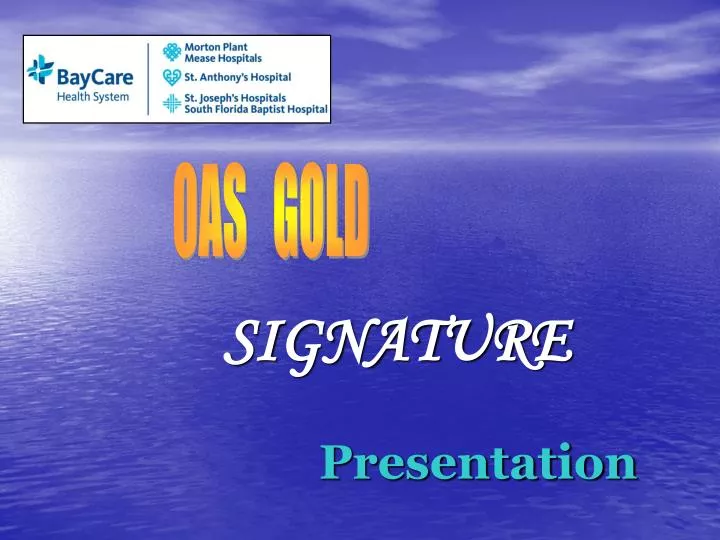signature presentation