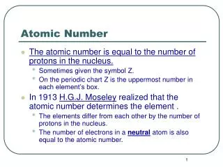 atomic number