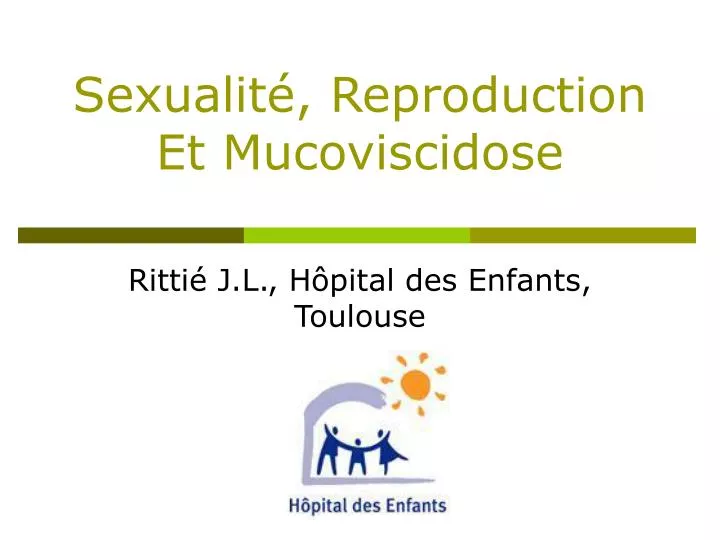 sexualit reproduction et mucoviscidose