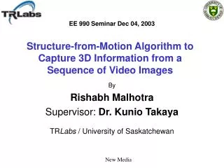 Structure-from-Motion Algorithm to Capture 3D Information from a Sequence of Video Images