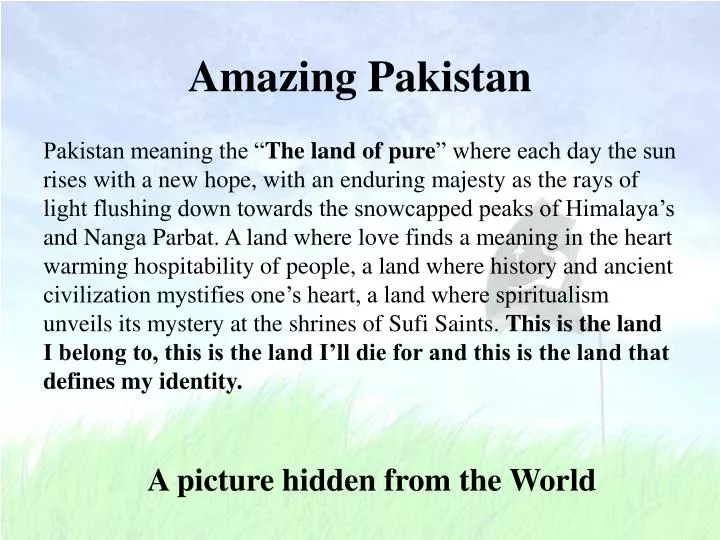 amazing pakistan