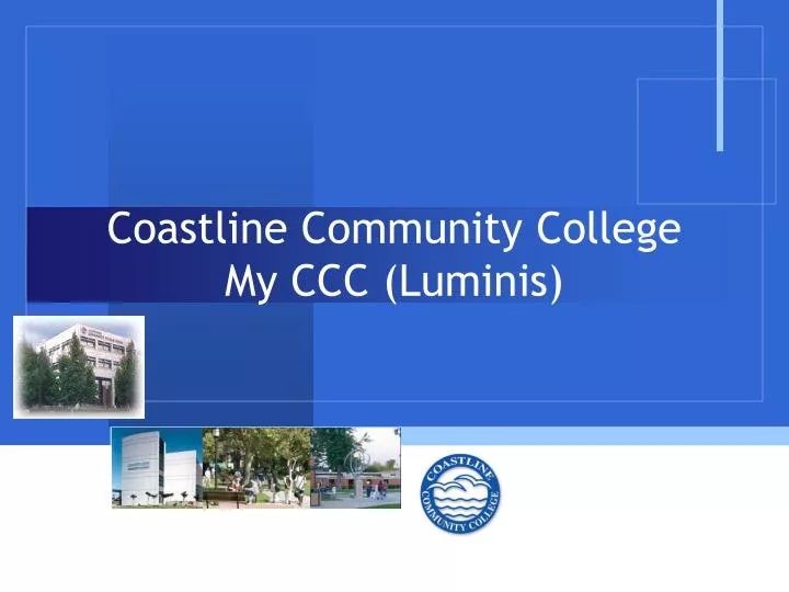 coastline community college my ccc luminis