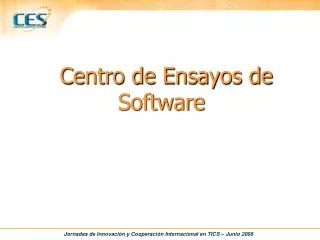 centro de ensayos de software