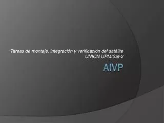 tareas de montaje integraci n y verificaci n del sat lite union upm sat 2
