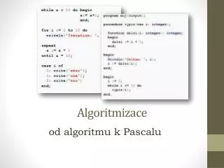 algoritmizace
