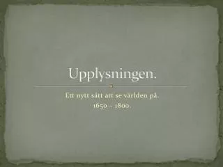 upplysningen