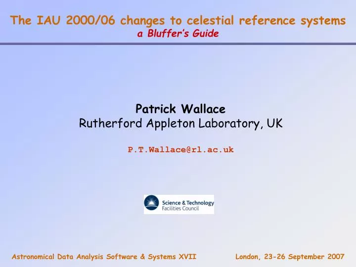 the iau 2000 06 changes to celestial reference systems a bluffer s guide