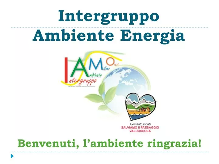 intergruppo ambiente energia