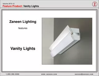 Volume 2010-12 Feature Product: Vanity Lights