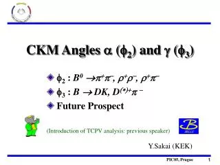 CKM Angles a ( f 2 ) and g ( f 3 )