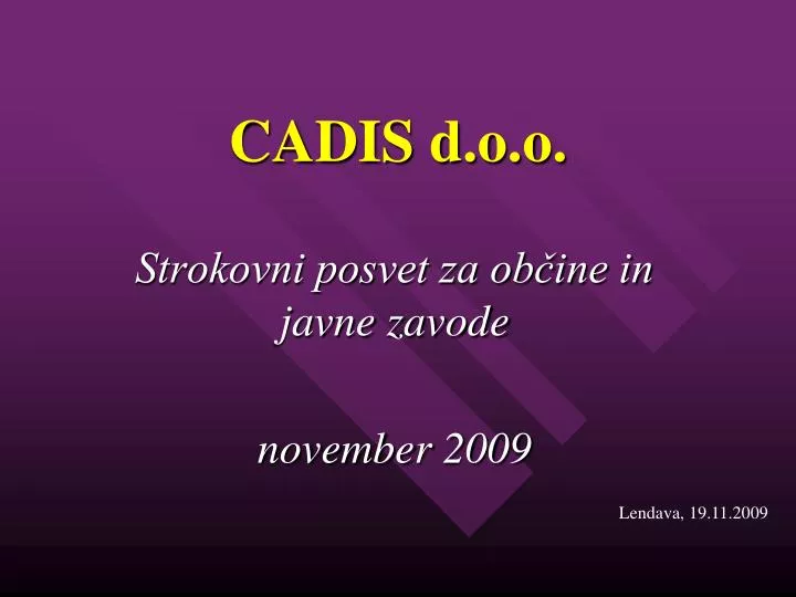 cadis d o o