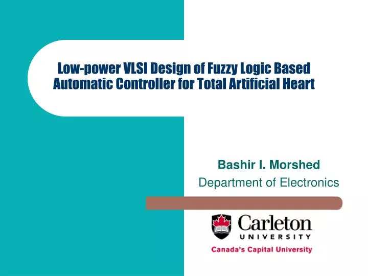 low power vlsi design of fuzzy logic based automatic controller for total artificial heart