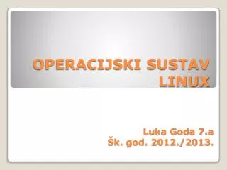 operacijski sustav linux