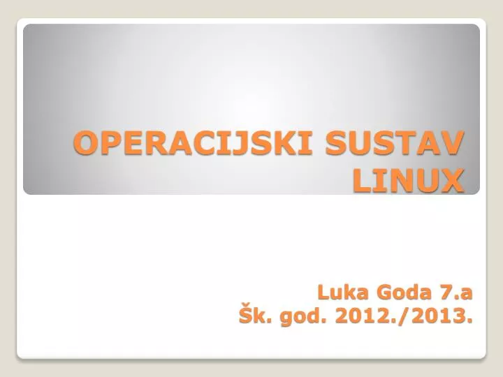 operacijski sustav linux