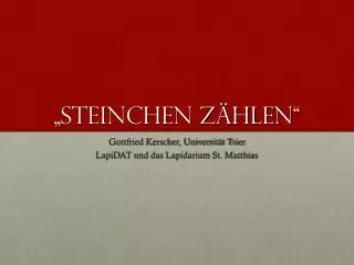 steinchen z hlen
