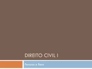 direito civil i