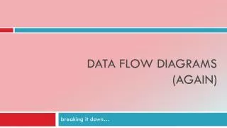 Data Flow Diagrams (again)
