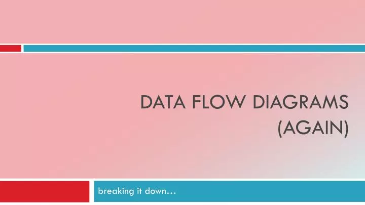 data flow diagrams again