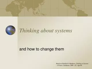 Thinking about systems