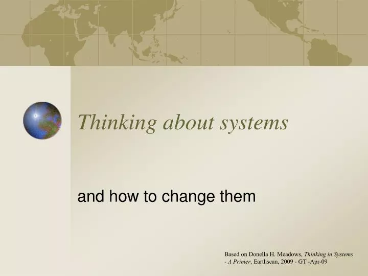 thinking about systems