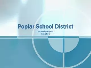 Poplar School District