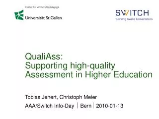 QualiAss: Supporting high-quality Assessment in Higher Education