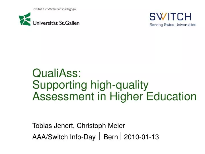 qualiass supporting high quality assessment in higher education
