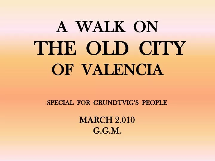 a walk on the old city of valencia