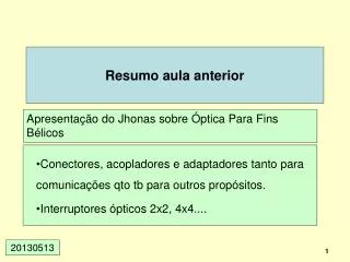 resumo aula anterior