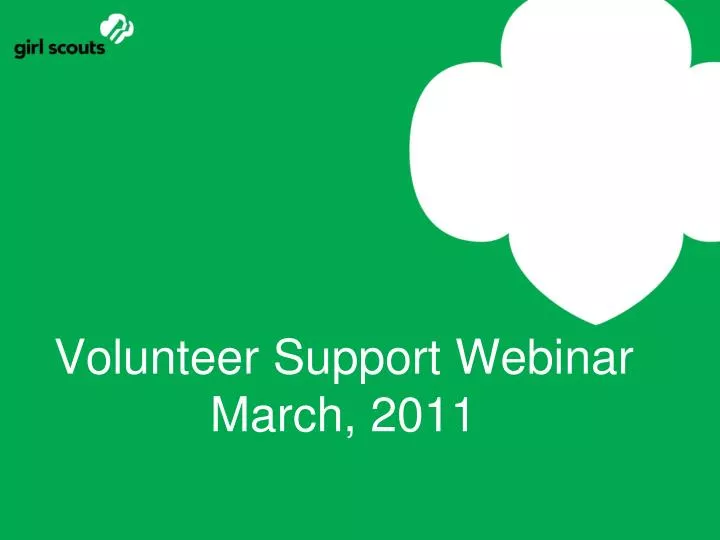 volunteer support webinar march 2011