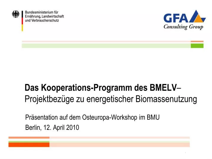 das kooperations programm des bmelv projektbez ge zu energetischer biomassenutzung