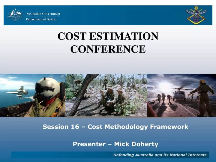 session 16 cost methodology framework presenter mick doherty