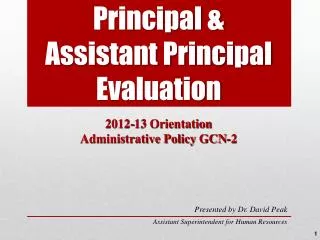 Principal &amp; Assistant Principal Evaluation
