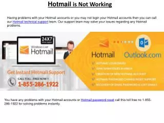 Why Hotmail is not working?