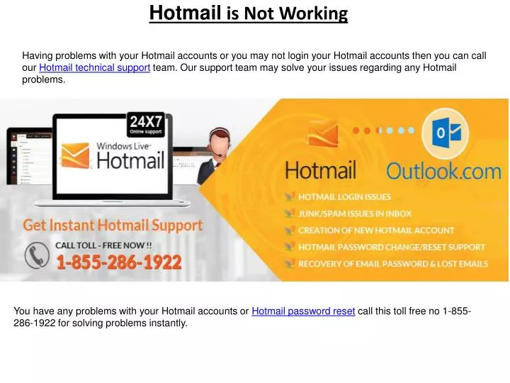 hotmail is not working