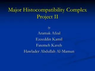 Major Histocompatibility Complex Project II