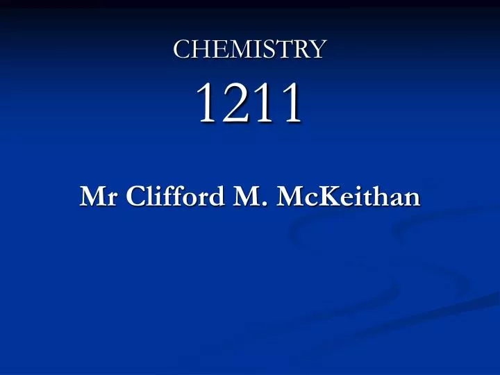 chemistry 1211