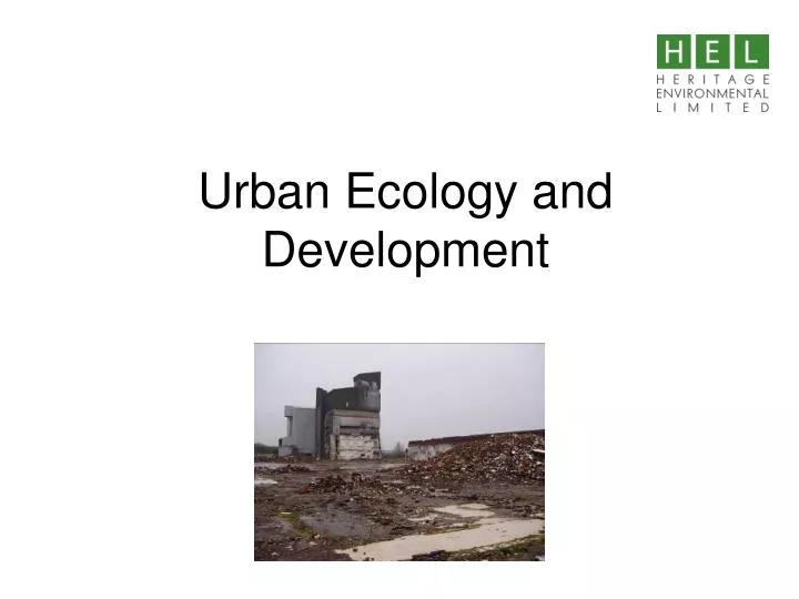 urban ecology and development