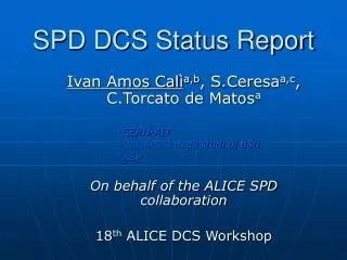 SPD DCS Status Report