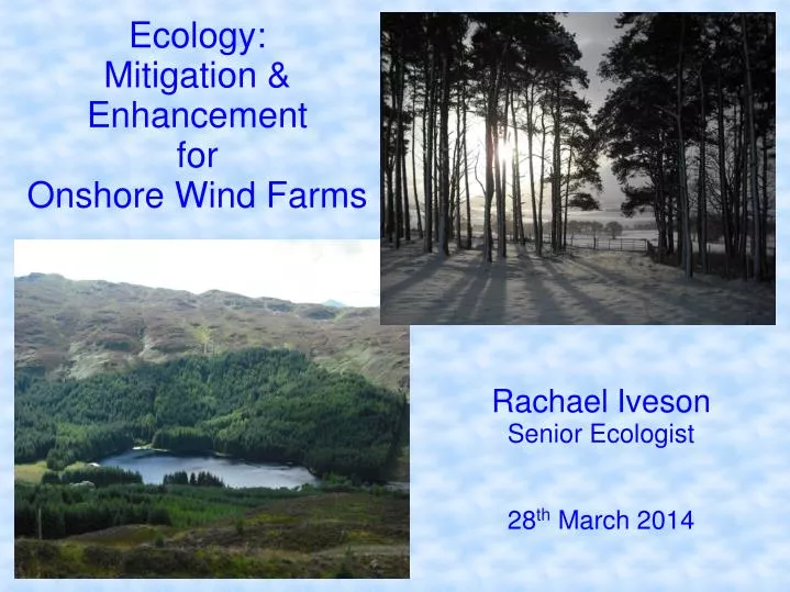 ecology mitigation enhancement for onshore wind farms