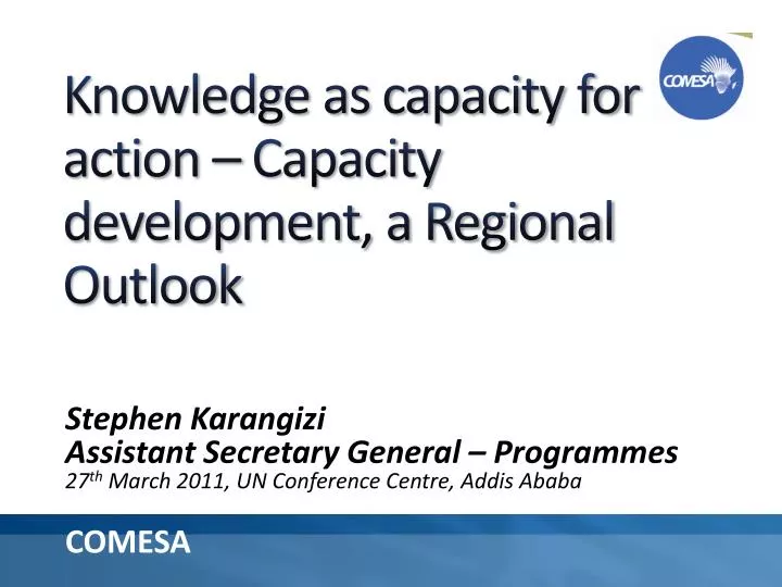 knowledge as capacity for action capacity development a regional outlook