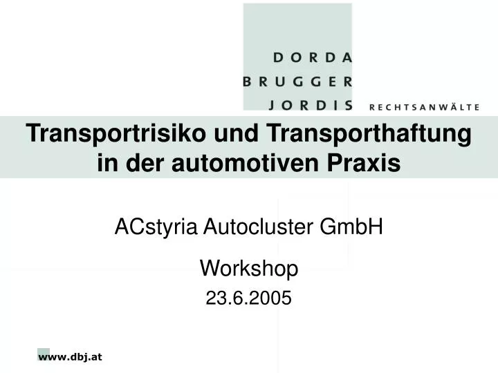transportrisiko und transporthaftung in der automotiven praxis