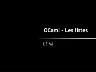 ocaml les listes