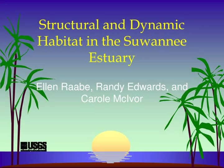 structural and dynamic habitat in the suwannee estuary