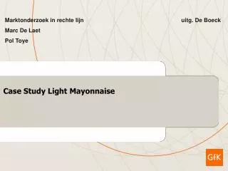 Case Study Light Mayonnaise