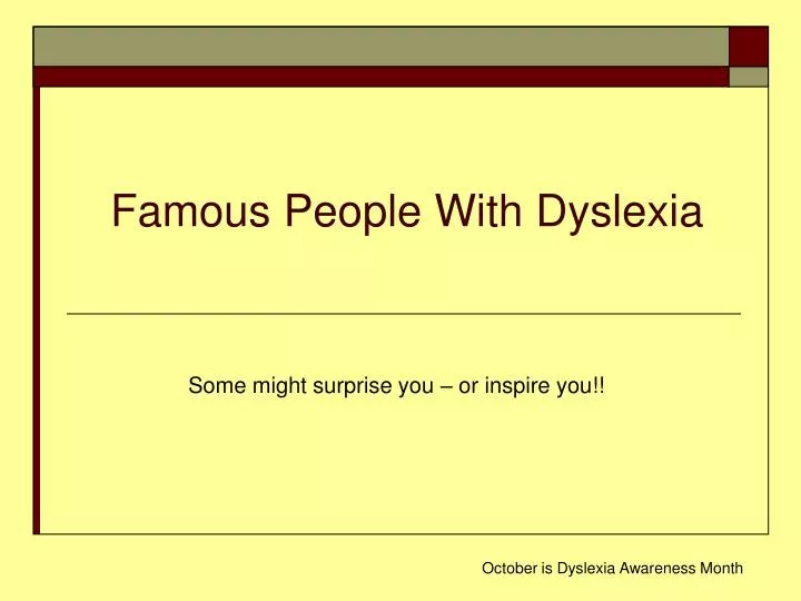 famous people with dyslexia