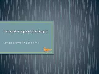 emotionspsychologie