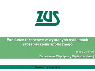 warszawa 11 stycznia 2012 r