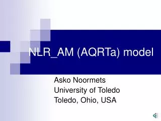 NLR_AM (AQRTa) model